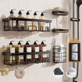 Veken Shower Caddy 5-Pack, Bathroom Organizers and Storage Shelves, Black by Veken