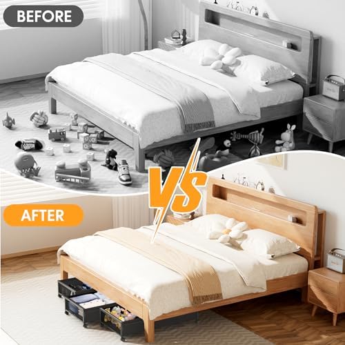 Under Bed Storage with Wheels，1 Pack Under Bed Storage Containers,Underbed Shoe Storage Bedroom - Image 6