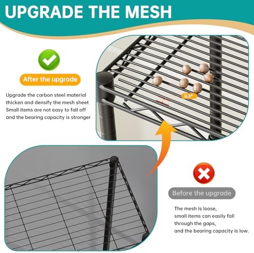SINGAYE Metal Shelves Wire Shelving Storage Standing Adjustable Shelf Unit - Image 4
