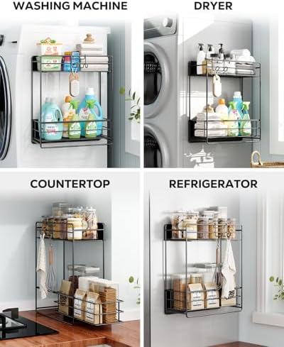 Nieifi Magnetic Shelves for Washing Machine, Magnetic Laundry Organizer - Image 6