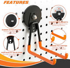 Heavy-Duty Storage Magnetic Hooks，No Need for Drilling, with Anti-Slip Coating, Suitable for Garages, Workshops, Kitchens, Storage Cabinets, RVS, Garden Tool Storage (Orange 3 pro) - Image 4