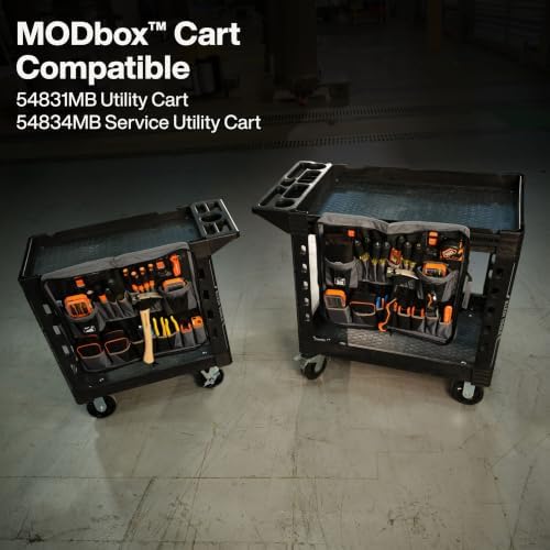 Klein Tools 54813MB MODBox Utility Cart Tool Apron, Tool Storage Organizer, Utility Cart Accessories, Zips Closed for Storage or Transport - Image 5