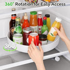CTIME Lazy Susan for Refrigerator, 11.8in White Lazy Susan Spice Rack - Image 3