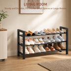 Expandable Shoe Rack, Heavy Duty Metal Shoe Organizer for Closet | 3Tier Heavy Duty Iron Adjustable Shoe Storage,Fits 12+ Pairs,Space-Saving,Non-Slip,Easy Assembly,For Doorway Entryway Bedroom - Image 6