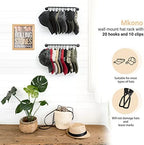 Mkono Hat Rack for Wall Baseball Cap Organizer Hanger with 20 Hooks Modern Metal Hat Holder Wall-Mounted Caps Display for Closet Door Bedroom Entryroom Laundry, Set of 2 Black (Pack of 2) - Image 4