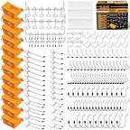 ELEAD 260 Piece Pegboard Hooks 1/8 and 1/4 inch Peg Board Organizer Accessories with Pegboard Bins for Organizing Various Tools in The Garage, Workshop & Craft Room by ELEAD