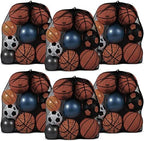 Woanger 6 Pcs 6 Pcs Extra Large Mesh Bag Bulk, 35 x 27 Inch Sports Ball Bag by Woanger