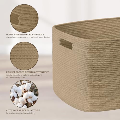 72L Large Woven Laundry Basket Hamper with Handles, Jute - Image 6