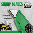 SK Utility Knife with SK2M TAC Blades & Zinc Alloy, Fixed Blade Box Cutter - Image 4