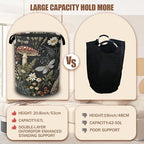 Wild Mushroom Forest Laundry Basket, Laundry Hamper Waterproof Oxford Cloth Tote Collapsible,Clothes Storage Bucket Decorative Toy Organizer For Bathroom Bedroom 16" x 20.8" - Image 4