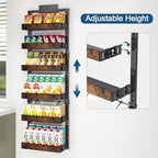 BUKFEN 6-Tier Over the Door Pantry Organizer, Adjustable Basket Spice Rack - Image 2