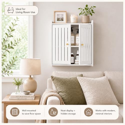 HAYOFAMY 3-Tier Wall Bathroom Storage Cabinet 7.9" D x 15.7" W x 15.7" H - Image 4