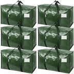 TICONN 6 Pack Extra Large Moving Bags Heavy Duty with Zippers & Carrying Handles, Durable Storage Bags Moving Boxes for Closet Organizers and Storage (6 Pack, Olive) by TICONN