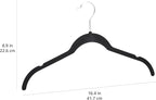 Amazon Basics Space Saving Slim Velvet Non-Slip Clothes Hangers for Closet Organization, Black, 100-Pack - Image 4