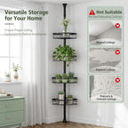 KEGII Corner Shower Caddy Tension Pole, Fan-Shaped Large Capacity Organizer - Image 6