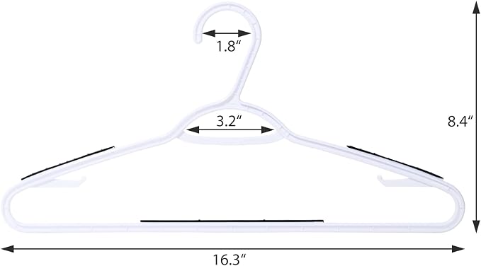 Plastic Clothes Hangers 30 Pack, Hangers with Grip Black - Image 6