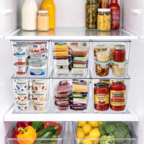 Sorbus Clear Storage Bins with Lids for Kitchen (Extra Large, 8 Pack) - Image 4