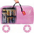 Moving Bags Heavy Duty,Extra Large Moving Bags for Travel/College Packing/Storage/Organization/Seasonal Clothes & Bedding Storage,Moving Supplies Bins,Compatible with Ikea Frakta Cart (Pink,8Pcs) by Unknown
