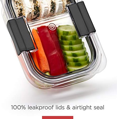 Rubbermaid Brilliance Meal Prep Containers, 2-Compartment Food Storage Containers, 2.85 Cup, 5-Pack, BPA-Free, Clear/Grey - Image 5