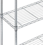 Amazon Basics 5-Shelf Adjustable Heavy Duty Steel Wire Rack, Space Saving Storage Shelving Organizer for Kitchen, Garage, No-Tool Assembly, 350 lbs Weight Capacity, 36" x 14" x 72", Chrome - Image 3