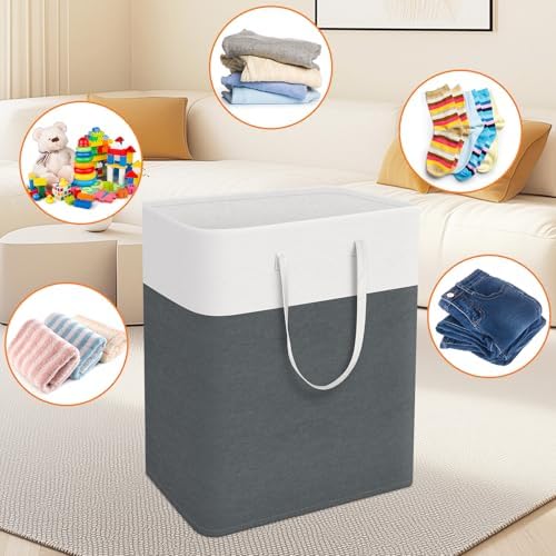 TasticTotes Laundry Basket 3-Pack, Laundry Hamper, 125L-Grey - Image 6