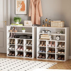 Garden 4 you Shoe Rack Organizer, 5-Tier Wood Cubby Shoe Rack with 2 Storage Shelf and 9 Cubbies, Shoe Organizer Cabinet for Entryway, Hallway, Closet and Garage, White - Image 5