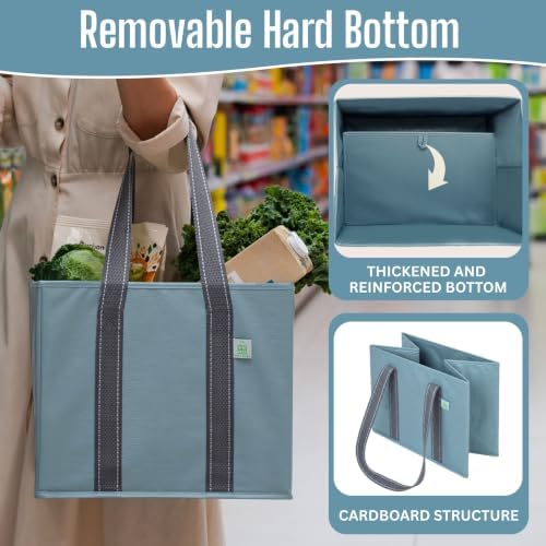 VENO 3 Pack Heavy Duty Reusable Grocery Shopping Bags Utility Tote - Image 5