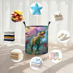 Dinosaurs Animal Laundry Basket Storage Bin Foldable Laundry Hamper Clothes Storage Bucket Organizer 19.6x15.7 Inch For Laundry Room/Bedroom/Bathroom - Image 5