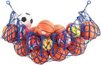 Sports Ball Storage Net,Hanging Basket Organizer Net for Basketballs,Volleyballs Soccer, Sport Equipment Organizer Storage Mesh Bag,Garage Ball Storage,Football Soccer Sports Ball Mesh Net by JYSILIYH