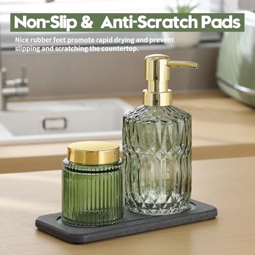 2Pack Diatomite Stone Coasters Water Absorbing Sink Tray for Kitchen & Bathroom Counter, Quick Dry Soap Dish Vanity Caddy, Dispenser Sponge Holder Space Organizer, Dark Gray - 8"x 3.8" - Image 4