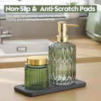 2Pack Diatomite Stone Coasters Water Absorbing Sink Tray for Kitchen & Bathroom Counter, Quick Dry Soap Dish Vanity Caddy, Dispenser Sponge Holder Space Organizer, Dark Gray - 8"x 3.8" - Image 4