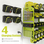 Large Power Tool Organizer Wall Mount with Power Station - Image 4