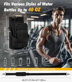 Nuovoware Magnetic Gym Bag, 40oz, Water Bottle Carrier Holder, Black - Image 4