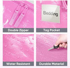 TICONN 2 Pack Extra Large Moving Bags Heavy Duty with Zippers & Carrying Handles, Durable Storage Bags Moving Boxes for Closet Organizers and Storage (2 Pack, Pink) - Image 6