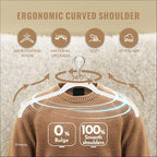 Sishynio Velvet Hangers 30 Pack, Slim Flocked Clothes Hangers White - Image 2