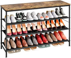 INGIORDAR 4 Tier Long Shoe Rack Storage Organizer Shelf for Closet Entryway by INGIORDAR