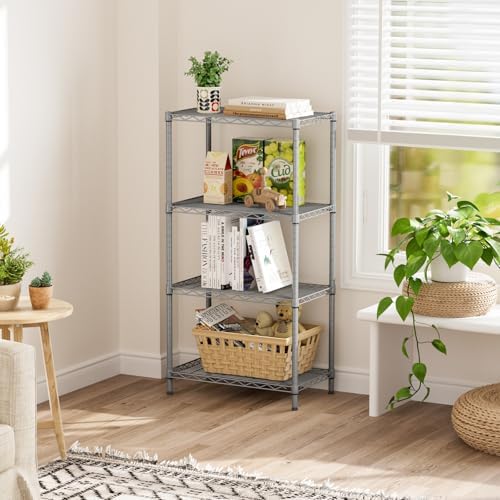 SINGAYE 4 Metal Shelves Wire Shelving Storage Shelf Adjustable Unit Pantry - Image 5