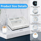Bathroom Counter Organizer, White Marble Toothbrush Holders for Bathrooms with 2PCS Qtip Holder, Bathroom Organizer Countertop Toothbrush and Toothpaste Holder for Makeup Organizer for Vanity - Image 4