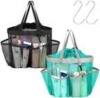 Mesh Shower Caddy Portable with Drawstring - 2-Handle Shower Bag for Dorm by F-color