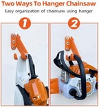 Chainsaw Hanger, 1 Pack Chainsaw Holder Wall Mount, Chain Saw Storage Rack - Image 2
