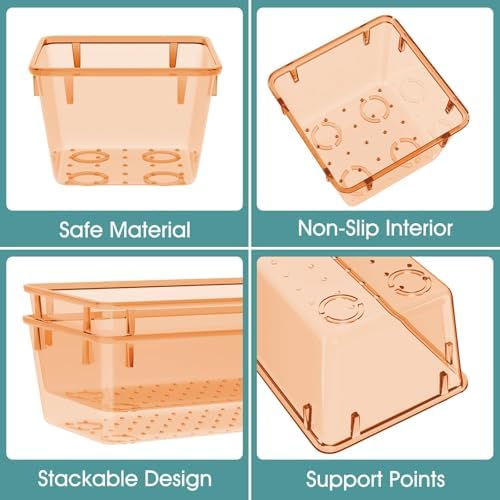 25 PCS Plastic Drawer Organizer Set, Makeup Organizers and Storage Bins - Image 3