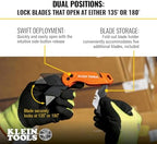 Klein Tools 44303 FLICKBLADE Folding Utility Knife with Blade Storage, Utility Knife with 5 Blades, Compact with Side Release Button and Dual Locking Positions - Image 3