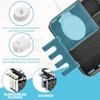 Toothbrush Holders Instant-Drying Organizer - Bathroom Countertop/Wall Mounted Electric Toothbrush Holder - Toothbrush Head Toothpaste Holder Bathroom Counter Organizers Storage Black - Image 4