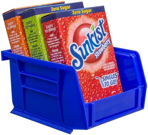 Akro-Mils 30210 AkroBins Plastic Storage Bins, Space-Saving Stackable Bins for Garage, Pantry, Craft Organization, 5" x 4" x 3", Blue,(Pack of 24) - Image 6