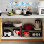 2 Pack Expandable Metal Storage Shelves, 110LBS Heavy Duty Shelving Units - Image 5