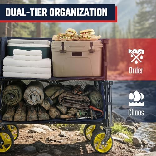 Sekey 400L Double-Decker Wagon, 500 lb Capacity, 50 in Extender - Image 6