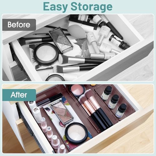 25 PCS Plastic Drawer Organizer Set, Makeup Organizers and Storage Bins - Image 4