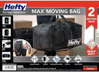Hefty Moving Bag – Extra Large Double Zipper Backpack – Heavy Duty, Water Resistant, Foldable, Reusable Packing & Storage Tote with Shoulder Straps for Garage and Basement Organization – 2 Pack - Image 2