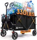 Hikenture Wagons Carts Foldable 330LBS, Heavy Duty Collapsible Wagon by HIKENTUREOUTDOOR