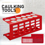 2 Pack Metal Wall Mount Caulking Tube Holder Rack, Red - Image 4